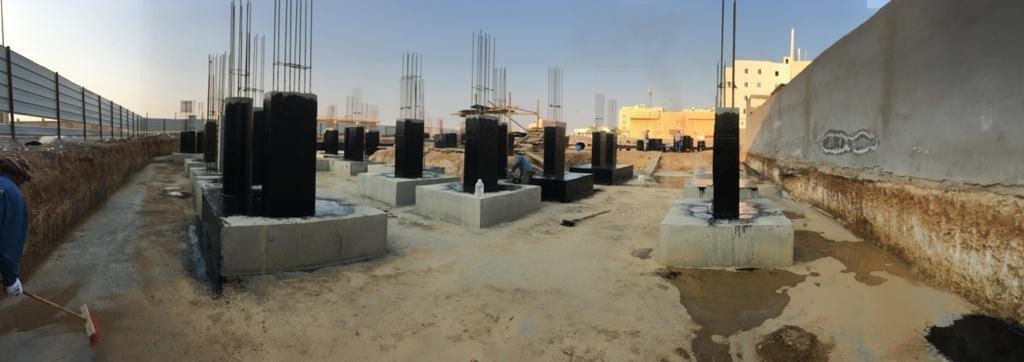 القواعد والأعمدة الخرسانية — من البروفايل السابق